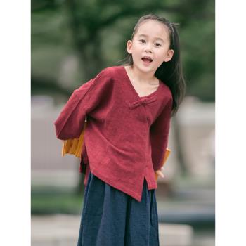 春秋款盤扣棉麻茶藝服中國風上衣