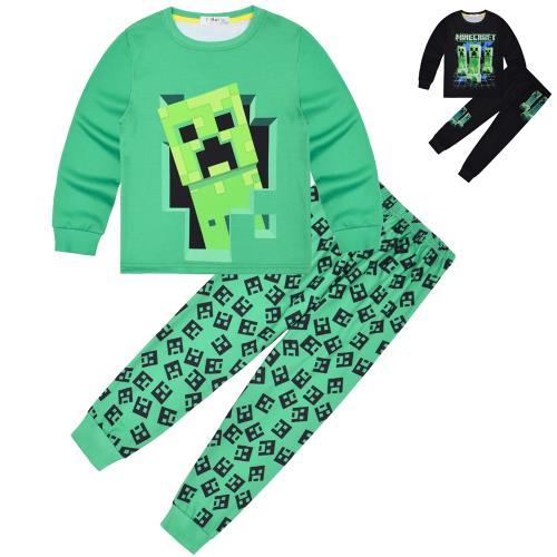 2025我的世界 Minecraft中大童家居服套裝長袖兩件套睡衣褲子