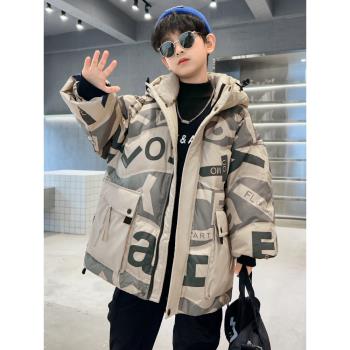 冬季中大童洋氣外套加厚羽絨棉服