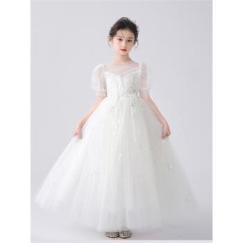 蓬蓬女童洋氣泡泡袖主持六一禮服