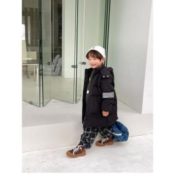 中長款設計感連帽男加厚羽絨服
