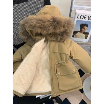 冬裝女寶寶加厚派克服棉襖外套