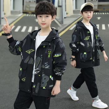 春秋薄款帥氣12歲炸街上衣外套
