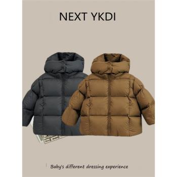 英國NEXT冬季兒童羽絨服中長款2023新款寶寶白鴨絨加厚中小童外套