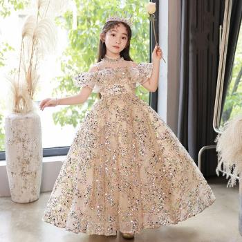 小女孩洋氣兒童高階春秋季晚禮服