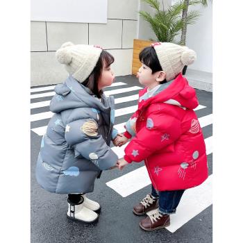 兒童中長款洋氣加厚韓版羽絨服
