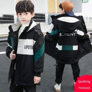 夾棉加厚秋冬季中大童派克服外套
