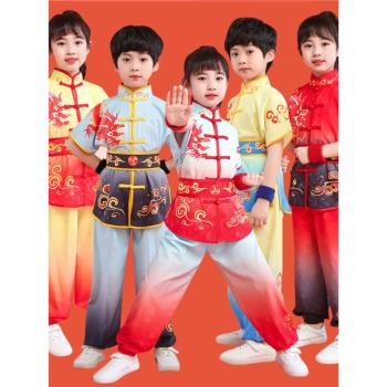 六一兒童武術演出服練功中國風男女長短袖中小學生表演服舞臺服裝