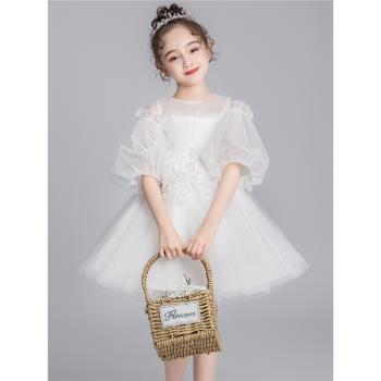 蓬蓬紗小孩兒童洋氣秋冬晚禮服