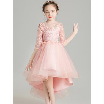 女童禮服公主裙蓬蓬紗兒童花童婚紗小女孩鋼琴演出服洋氣高階輕奢