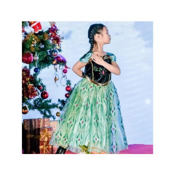 安娜公主裙女童迪士尼公主裝扮六一兒童萬聖節cosplay表演服裙子