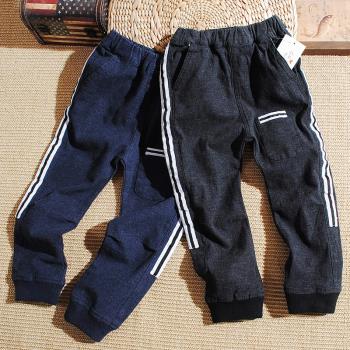 男童春秋運動褲純棉兒童韓版休閑褲潮2024春季新款小孩束腳褲子