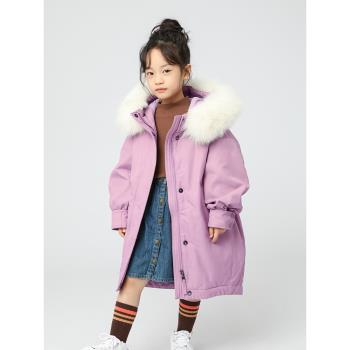 康衣兒中長款冬季加厚童裝羽絨服