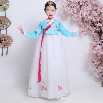 韓服女童朝鮮服族服裝少數民族演出服兒童鮮族服大長今小女孩寫真