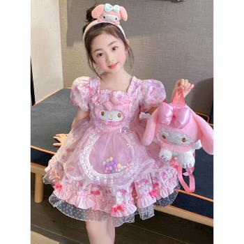 迪士尼女童公主裙夏季禮服洛麗塔