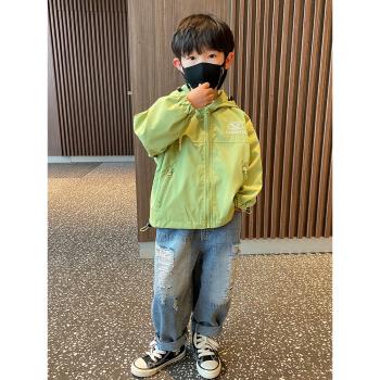 男童秋裝外套2023新款兒童風衣春秋款男孩衣服酷帥洋氣炸街上衣潮