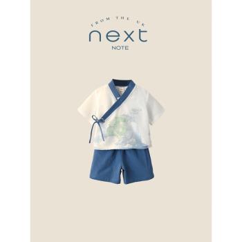 NEXT NOTE漢服男童夏季中國風女童唐裝古裝中式兒童民族演出服裝