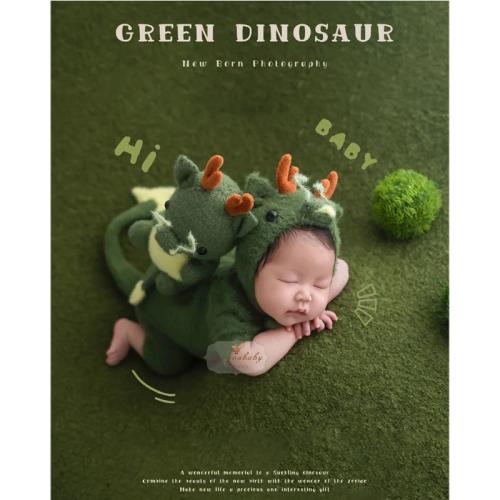 龍寶寶滿月拍照道具衣服新生兒攝影嬰兒寶寶百日照100天兒童服裝