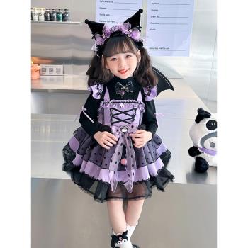 女寶寶秋冬新款女童庫洛米的洛麗塔蓬蓬裙子公主裙小女孩生日衣服