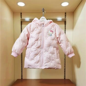 凱蒂貓中長款洋氣休閑兒童羽絨服