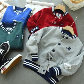 童裝純棉休閑棒球服春秋山東外套