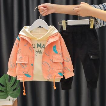 秋裝韓版小童嬰兒衣服長袖三件套
