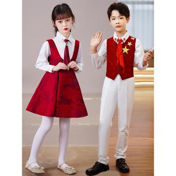 兒童合唱演出服中小學生男女童開學禮服演講比賽詩歌朗誦表演服裝