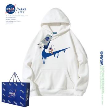 NASA聯名宇航員連帽衛衣男童女童秋裝2024新款潮牌兒童裝薄款外套