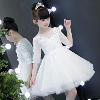 蓬蓬紗高階鋼琴生日春秋兒童禮服