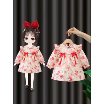 女童連衣裙春秋季嬰兒童小女孩公主裙1一4周歲女寶寶生日禮服裙子
