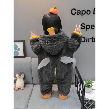 可愛嬰兒寶寶卡通動物連體睡衣