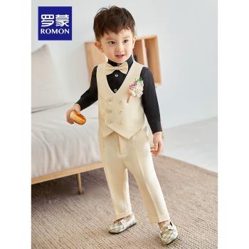 羅蒙寶寶周歲禮服男孩生日西裝