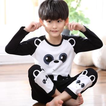 純棉長袖卡通春秋季7歲男孩睡衣