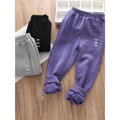 百搭秋冬新款薄絨學生長褲童裝