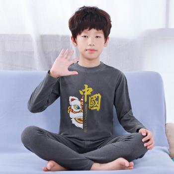 套裝雙面德絨男孩12歲打底保暖衣