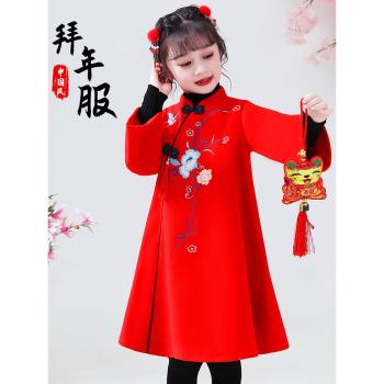 兒童唐裝加厚寶寶喜慶旗袍拜年服