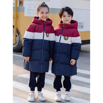棉衣韓版兒童加絨加厚小學生校服