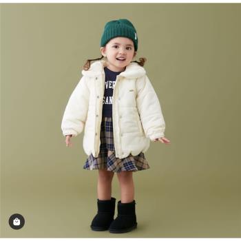 女童冬季官網在售小翻領加絨棉服