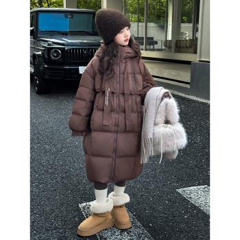 時尚洋氣中大童加厚外套羽絨服