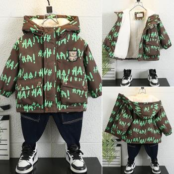 冬季外套2023新款男孩加厚棉服