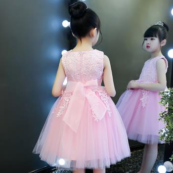 女童連衣裙兒童禮服演出服公主裙春裝新款洋氣夏裝裙子六一表演服