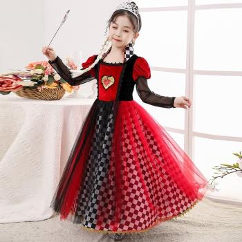 萬聖節兒童服裝女童巫婆裙化裝舞會狂歡派對白雪公主裙禮服演出服