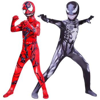 六一兒童表演服裝漫威死侍忍者戰衣cosplay毒液鋼鐵蜘蛛俠緊身衣