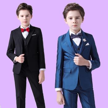 兒童小學生主持人服裝男童小西裝套裝鋼琴演奏禮服帥氣演出服英倫