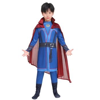 兒童奇異博士超級英雄cosplay男孩角色扮演萬聖節舞臺演出衣服裝