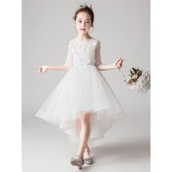 夏季婚紗高階女孩鋼琴兒童禮服