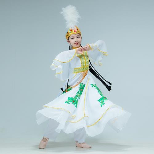 維吾族舞蹈服新疆舞蹈演出服女大擺裙藝考新款少數民族服裝