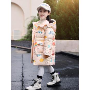 女童中長款冬季寶寶加厚羽絨服
