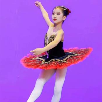 兒童芭蕾舞TUTU裙演出服女童芭蕾舞蓬蓬裙舞臺服吊帶芭蕾舞紗裙