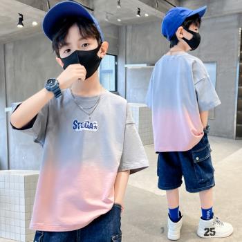 巴拉bala純棉休閑半袖男童夏裝